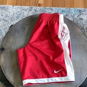 Nike Kids Red and White Sports Shorts